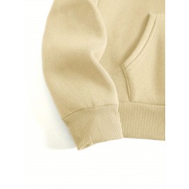 Women'S Plus Size Western Print Hoodie, Casual Long Sleeve with Pocket, 100% Polyester Knit Fabric, Slight Stretch, Pullover Hooded Sweatshirt for Fall/Winter, Casual Style