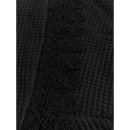 Plus Size, Women's Elegant Long Sleeve Pullover Sweatshirt - White with Lace Trim, Relaxed Fit for Everyday & Formal Events, Machine Washable Winter Sweater for Women, Cute Sweatshirts, Autumn Fashion, Classic Round Neckline, Quality Stitching, Stylish Clothing, Casual Chic