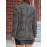 Elegant Plus Size Houndstooth Blazer for Women - 100% Polyester, Lapel Collar, Woven, Non-Stretch Fabric, All-Season, Regular Fit Adult Jacket