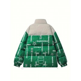 Women's Fashion Outdoor Softshell Jacket With Unique Letter Pattern, High Collar, Autumn/Winter Sports Style